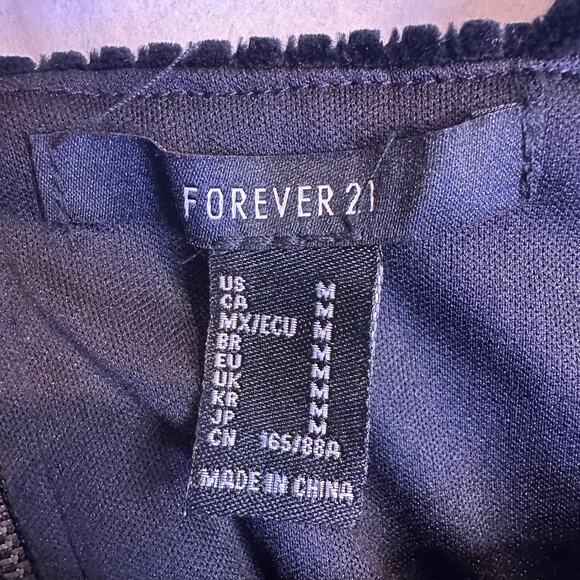 Vintage Y2k Forever 21 medium corduroy crop black whimsygoth grunge schoolgirl - Picture 6 of 8